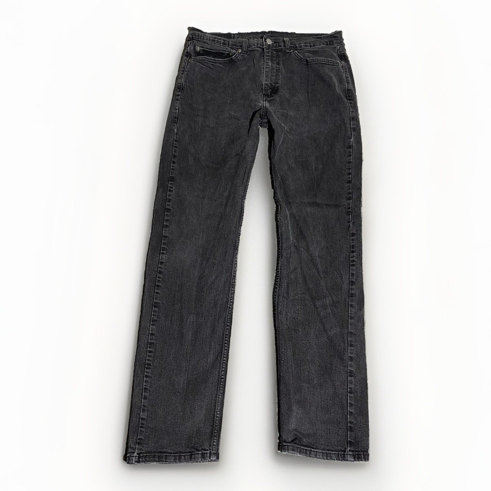 Levi's 505 Jeans Mens 34x32 Black Straight Leg Denim Pants Skater Goth Emo Punk